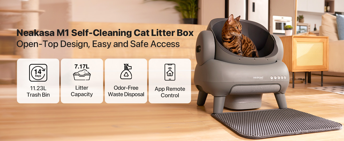 Neakasa M1 Open-Top Self-Cleaning Cat Litter Box