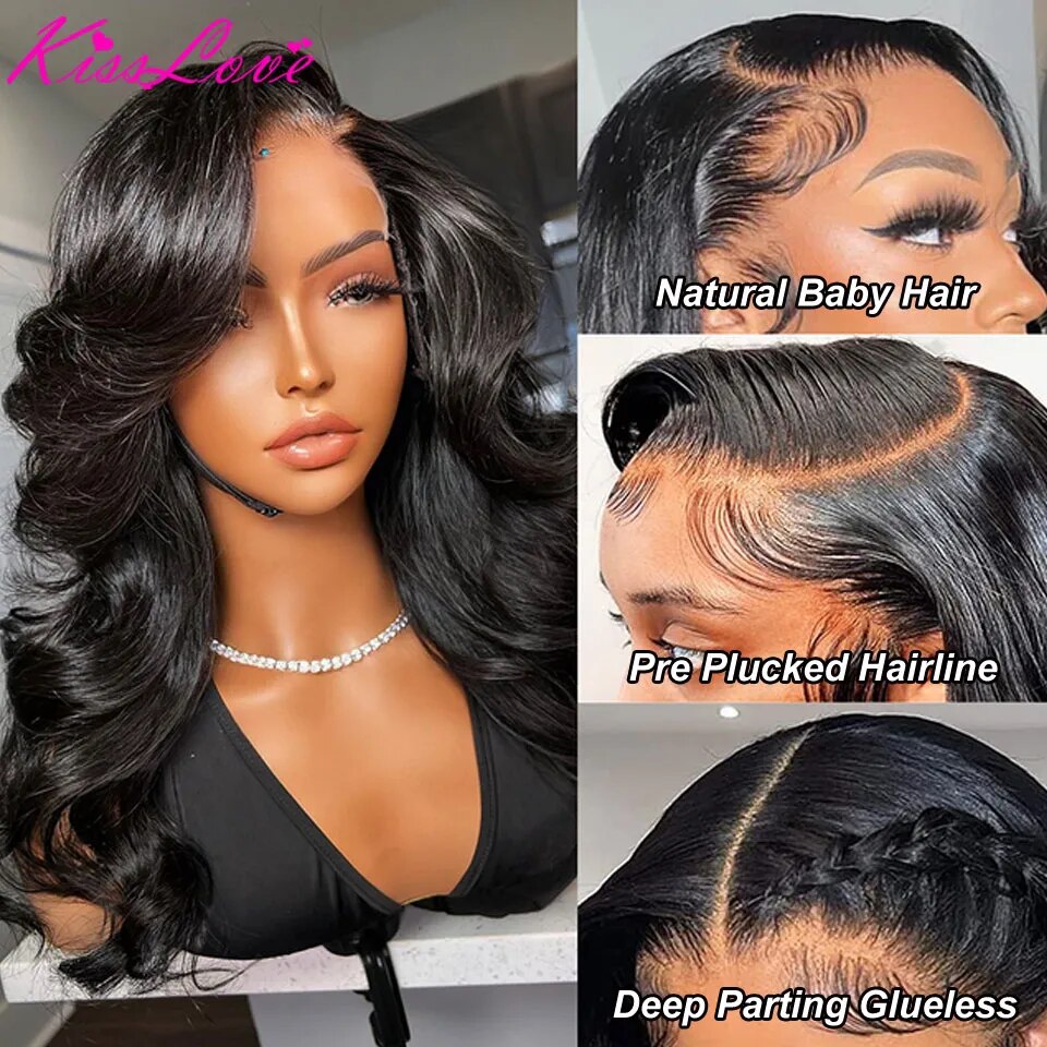 Body Wave 13x4/13x6 HD Lace Front Human Hair Wigs Pre Plucked Brazilian 360 Full Lace Frontal Wigs Remy 5x5 HD Lace Closure Wig