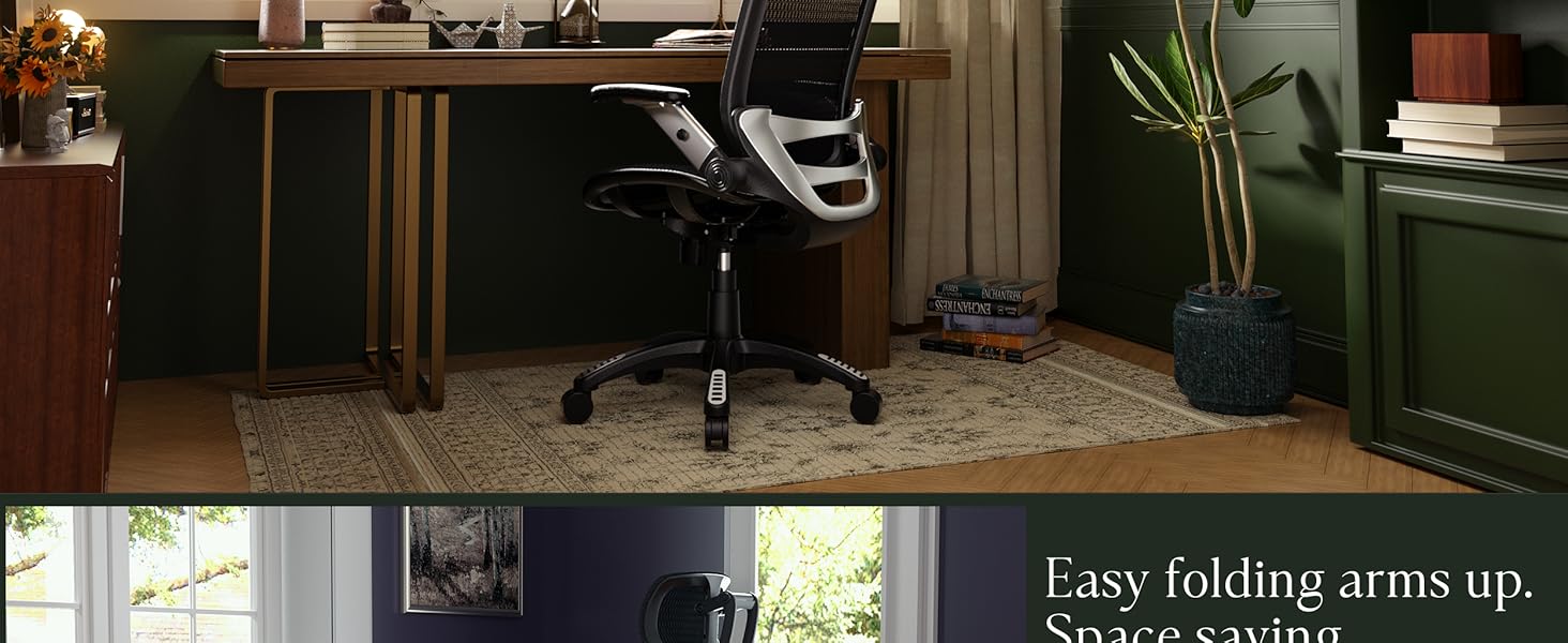 office mesh chair with adjustable armrest