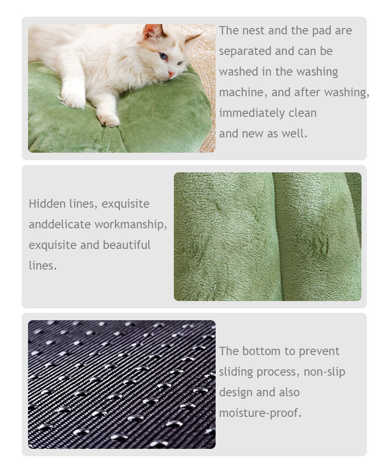 Pumpkin Cat Bed Winter Warm Comfortable Sleeping House Cat Nest