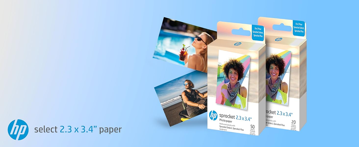 HP 2.3 x 3.4" Premium Zink Photo Paper