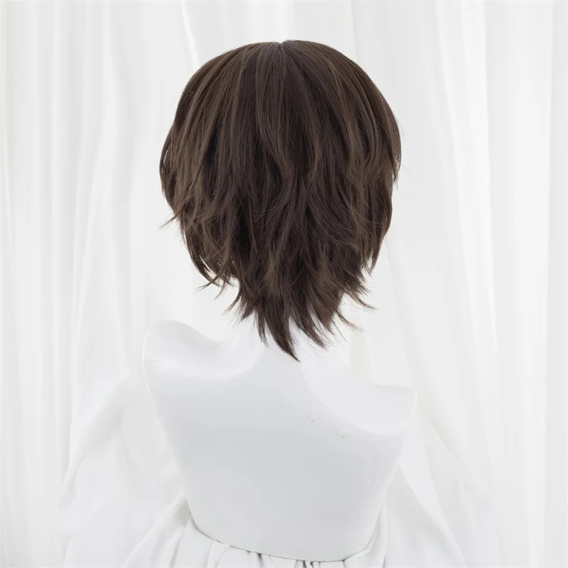 L-email wig Synthetic Hair Anime BLUE LOCK Yukimiya Kenyu Cosplay Wigs Brown 30cm Short Silicone Man Cosplay Heat Resistant Wig