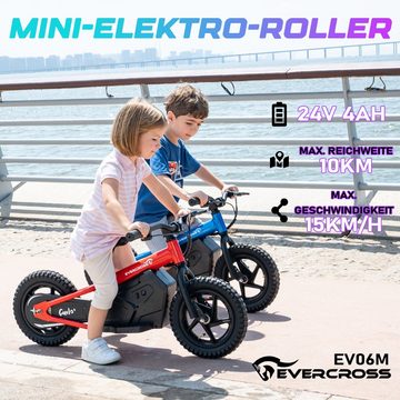 Evercross Mini Scooter EV06M Mini Electric Scooter for Children, 12 Inch Balance Bike 100W, 15.00 km/h, Electric Balance Bikes 3-6 Years, Max Speed ​​15km/h, 24V 4AH BATTERY