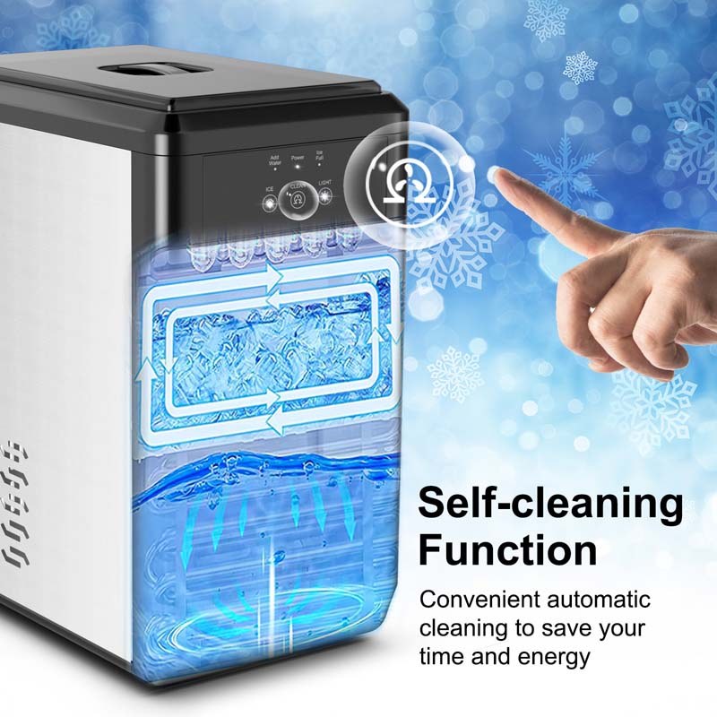 Eletriclife Ice Maker Countertop 44lbs Per Day with Ice Shovel