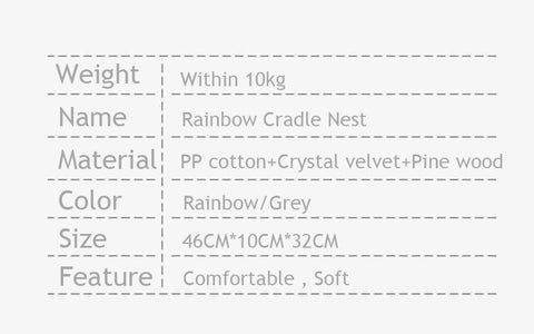 Rainbow Cat Nest Semi-closed Rocking Bed