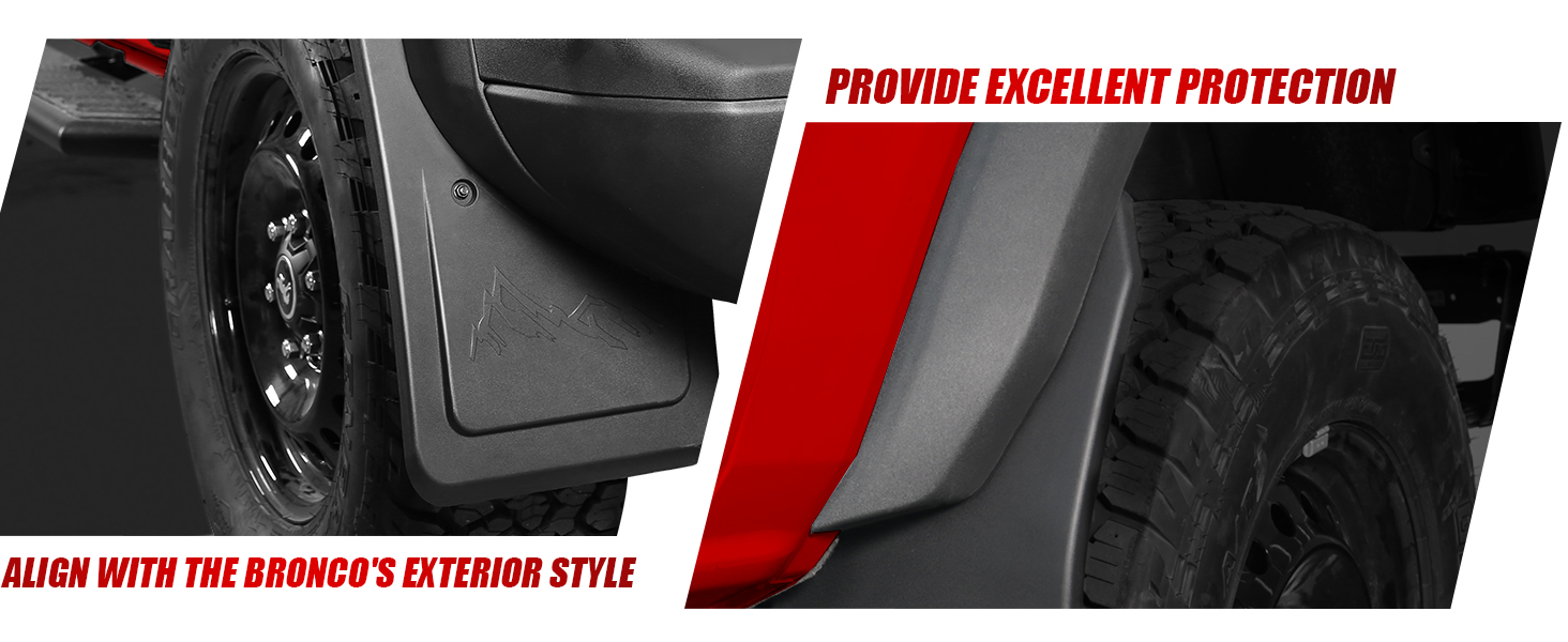 bronco mud flaps for accessories 4 door and 2 door