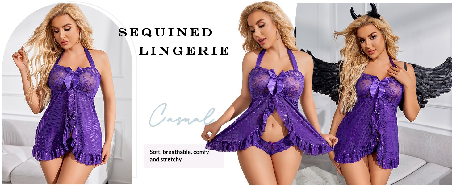 purple nightwear
