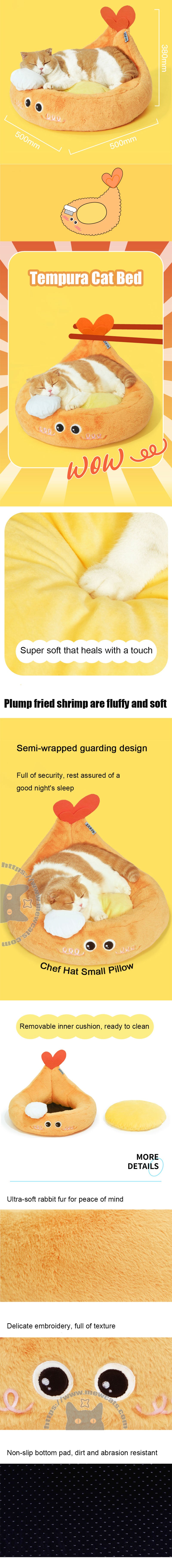 Tempura Large Cat Bed Warmer Nest