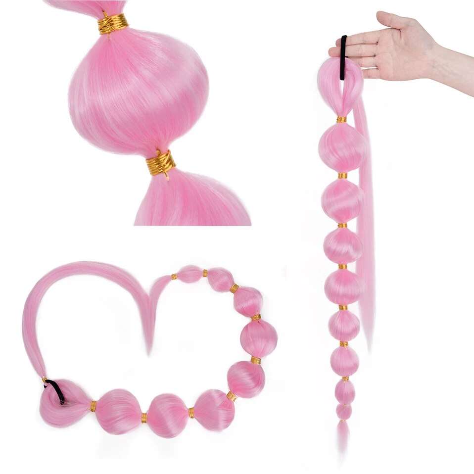Benehair Synthetic 34inch Long Bubble Ponytail for Women Warp Around Ponytail Hair Extension Puff Braided Ponytail Extension
