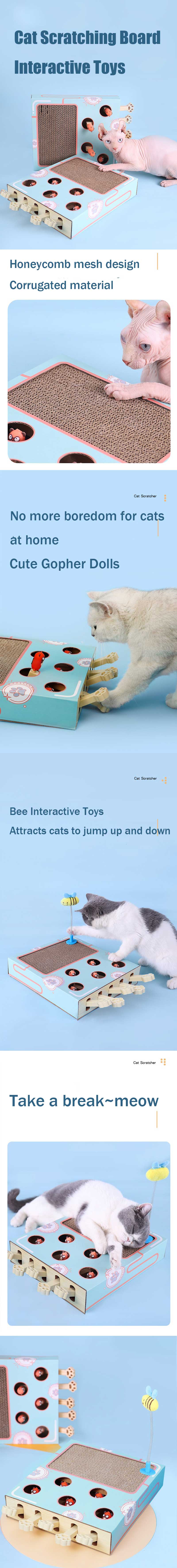 Gopher Cat Scratching Board Interactive Toys