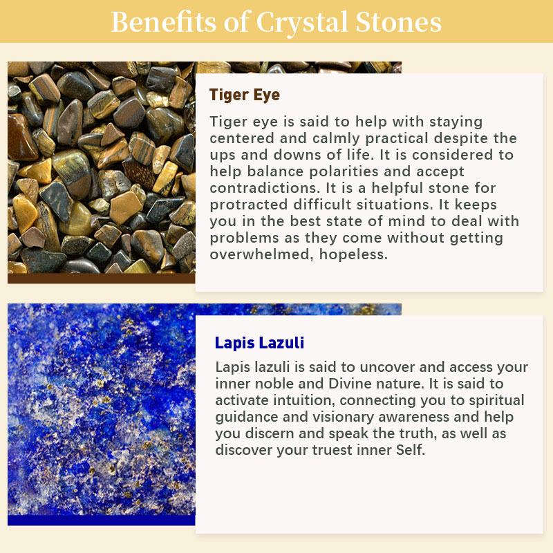 the benefis of crystal stones| tiger eye| lapis lazuli