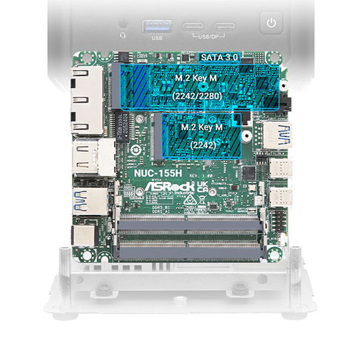 ASRock Industrial NUC Ultra 100 BOX Series Fanned Barebone