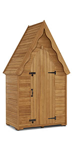 wood shed with floor