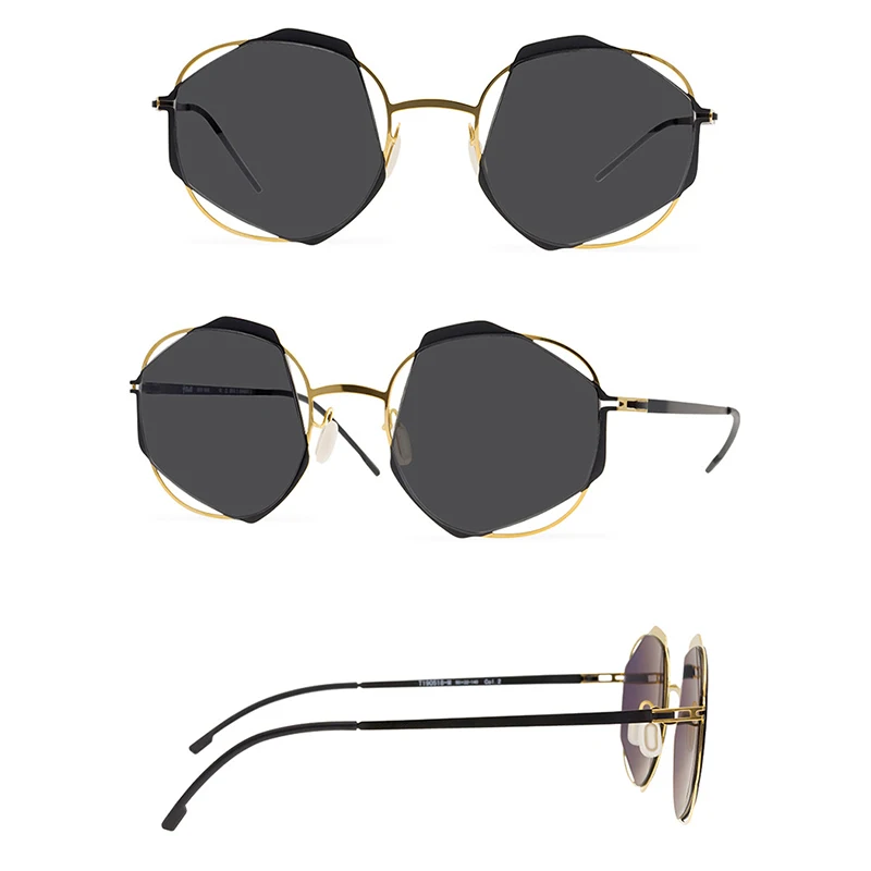 Belight Optical Vintage Retro Hollow-Carved Design Women Men UV400 Protection Stainless Steel SunglassesOculos T190518-M