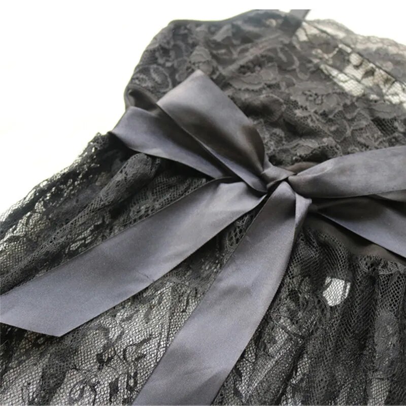 Summer Women Lace Night Dress Plus Size Porn Babydoll Nightgown Nightwear Sexy Lingerie  Strapless Sleepwear