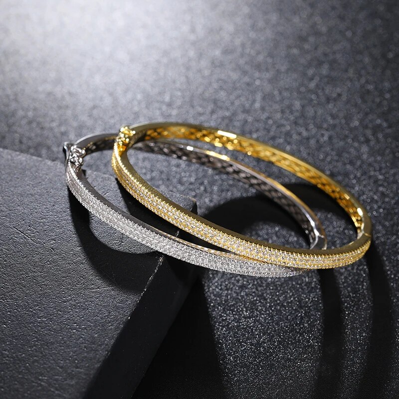 Fine Jewelry Unisex Silver 925 Moissanite Bangle For Women Hip Hop Jewelry