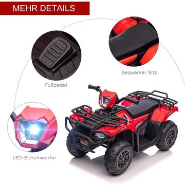 HOMCOM electric children's quad children's electric quad, max. 4 km/h, children's motorcycle, black + red, load capacity 25 kg, (1 piece), 88L x 45W x 50H cm