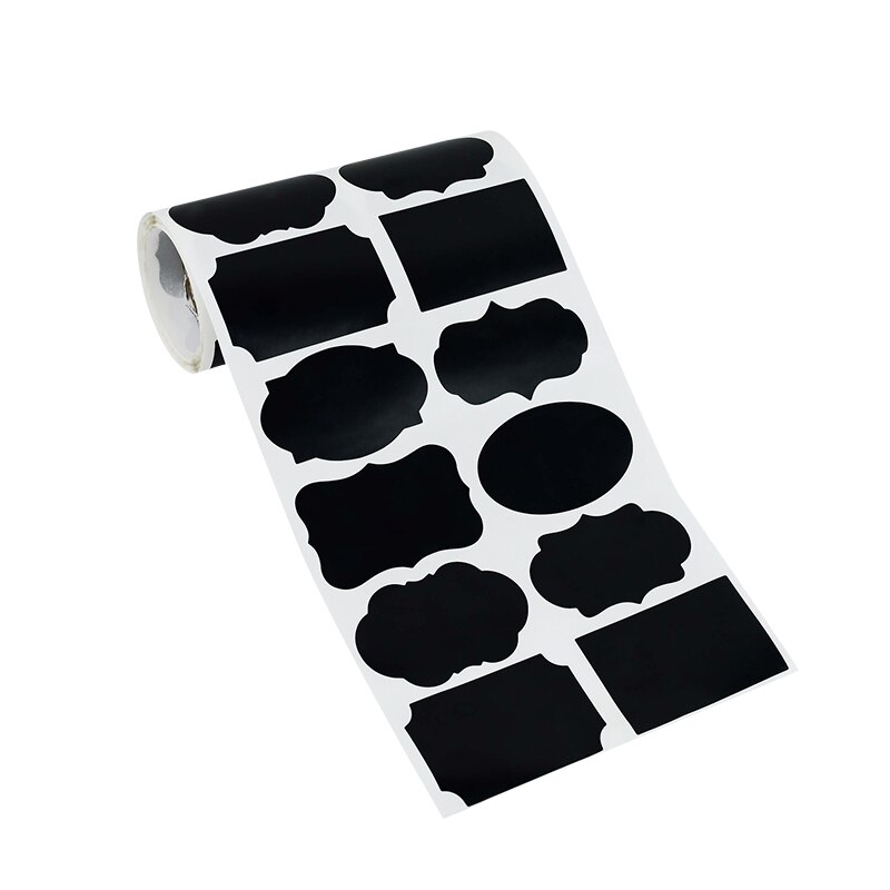 250/roll Blank Blackboard Labels Stickers With Marker Pen Chalkboard Kitchen Spice Label Tags Home Jam Jar Bottle Customize Tags