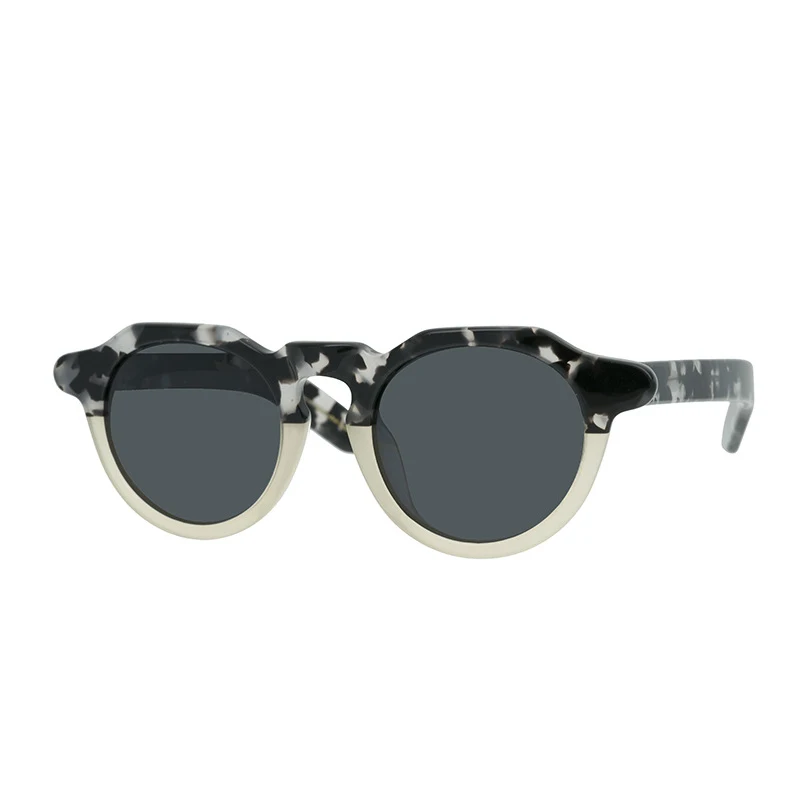 Belight Optical Italy  Acetate Women Men Irregular Shape Retro Vintage UV400 Protection with Case Oculos Punk Sunglasses MA21001