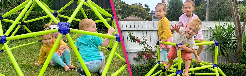 kids playing on structure