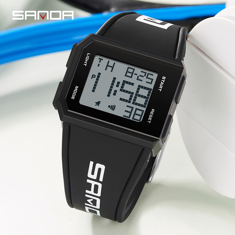 SANDA Top Brand Men's Watches Sports Military LED Digital Watch 30M Waterproof Wristwatch for Male Relogio Masculino 9003