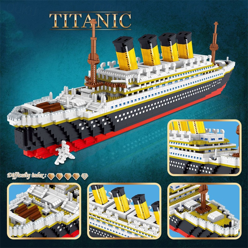 Titanic Ship Model Building Block Set 3D Puzzle Sets DIY Educational Toys Bricks Toy-with 4173Pcs Micro Mini Blocks Ideal Gift for Kids & Adults 2024 - US $86.99 –P2