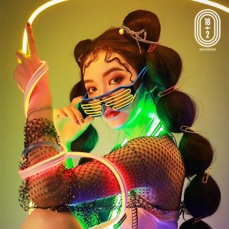 Glowing Glasses LED Luminous Glasses Halloween Glowing Neon Party Glow Sunglasses Flashing Light Glass for Party Prop Costumes