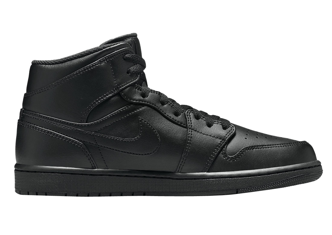 Air Jordan 1 Mid Triple Black 554724-093