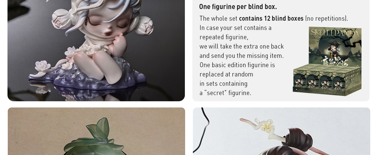 SKULLPANDA The Ink Plum Blossom Series Figures