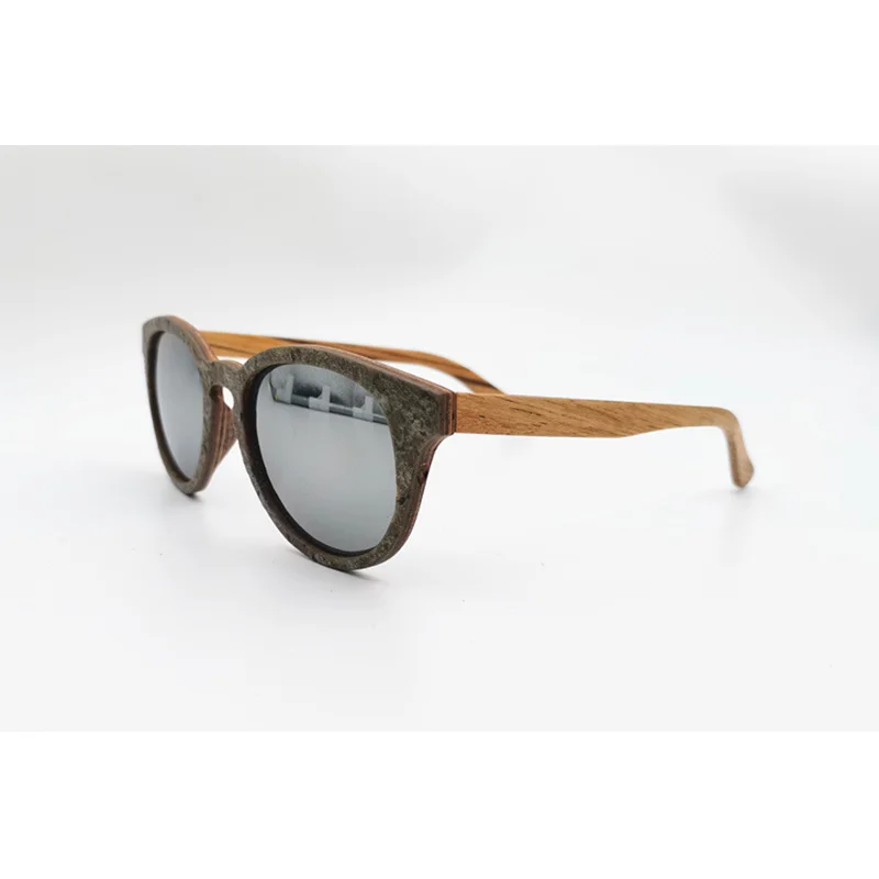 Belight Optical Stone with Wood Handmade Quality Classical Design Women Men UV400 Protection with Case Oculos Sunglasses  STX004