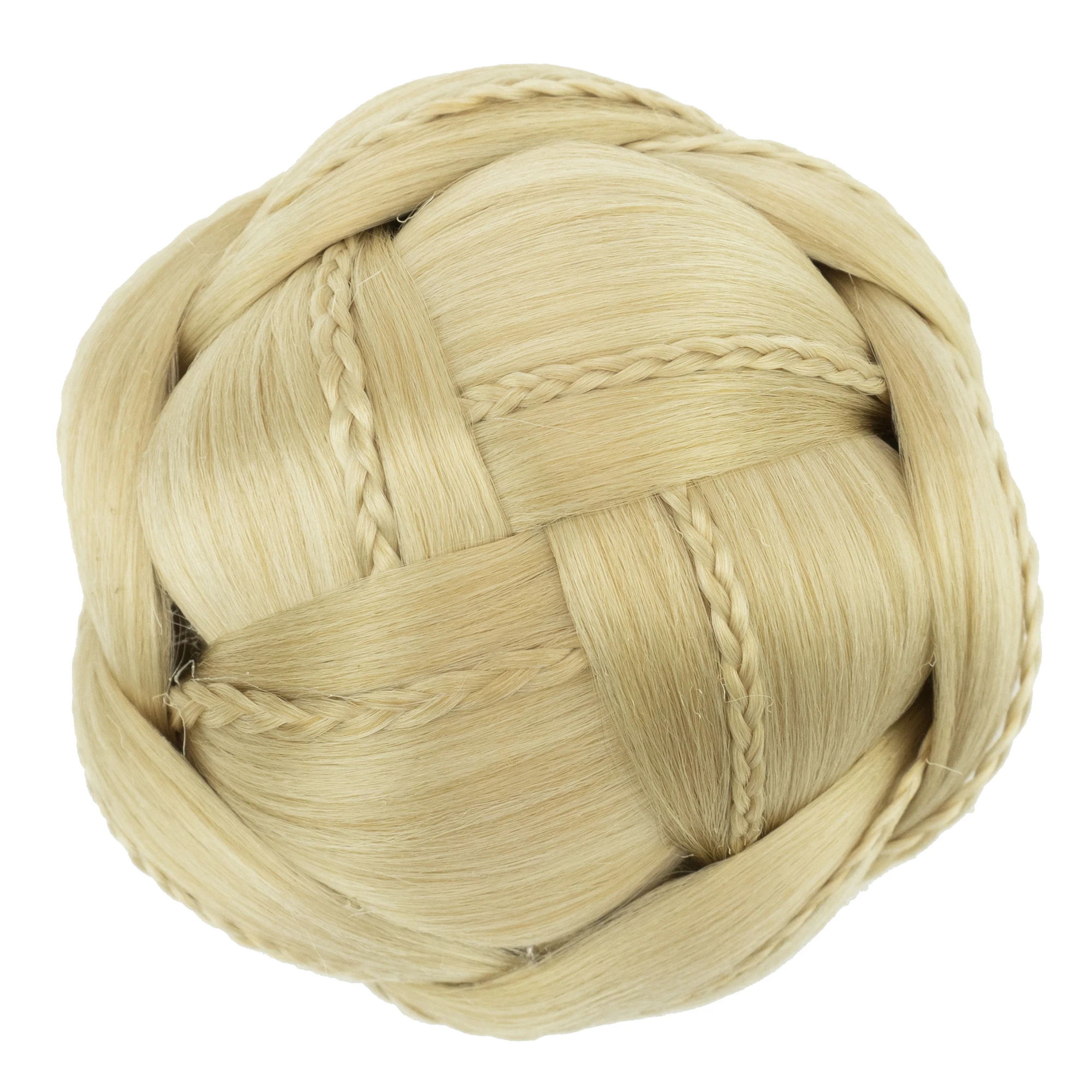 Soowee Large Size Dancer Braided Chignon Hair Cover Donut Hairpieces Scrunchie Hair Bun Wig Updo on Wedding Party