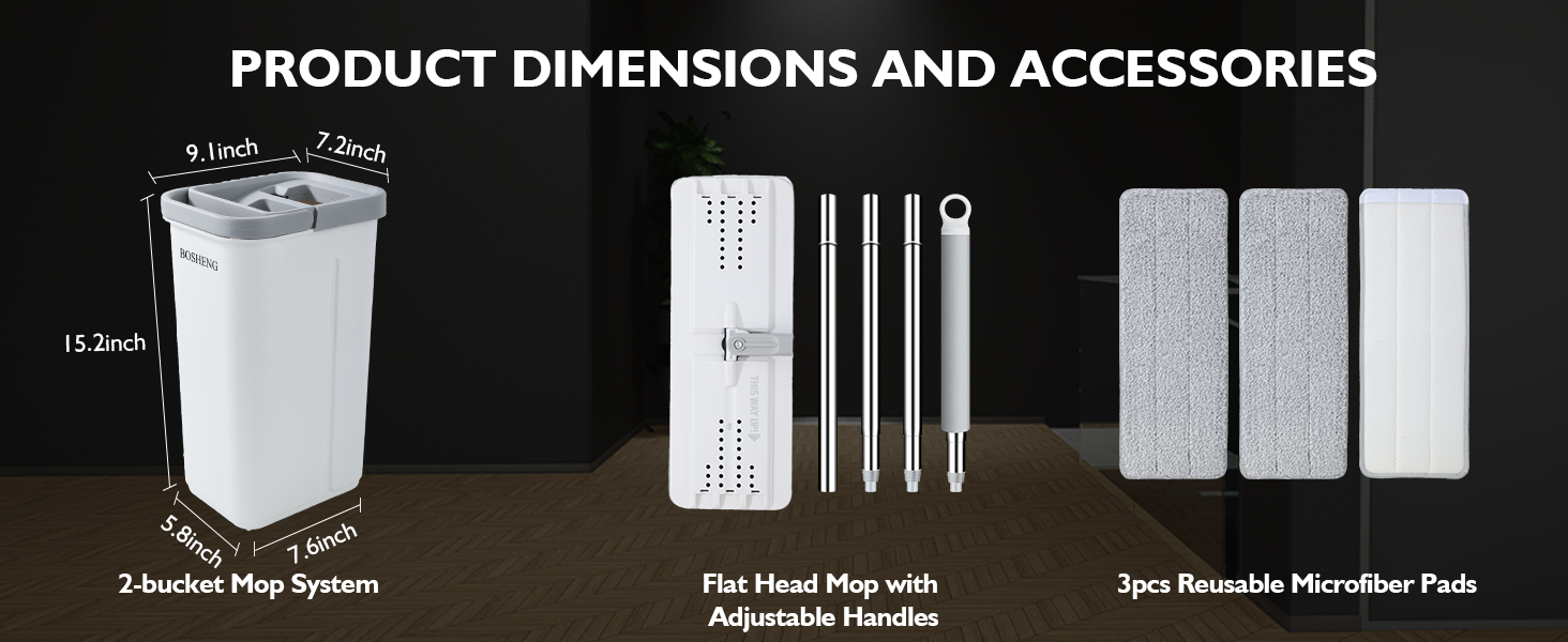 product dimensions and accessories