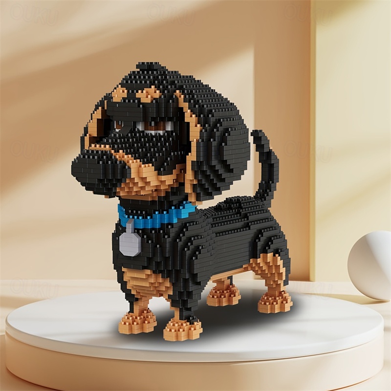 2100pcs Building Blocks Sets Cute Animal Dachshund Dog Holiday Gift Room Decoration Christmas Gift 2024 - US $36.99 –P4
