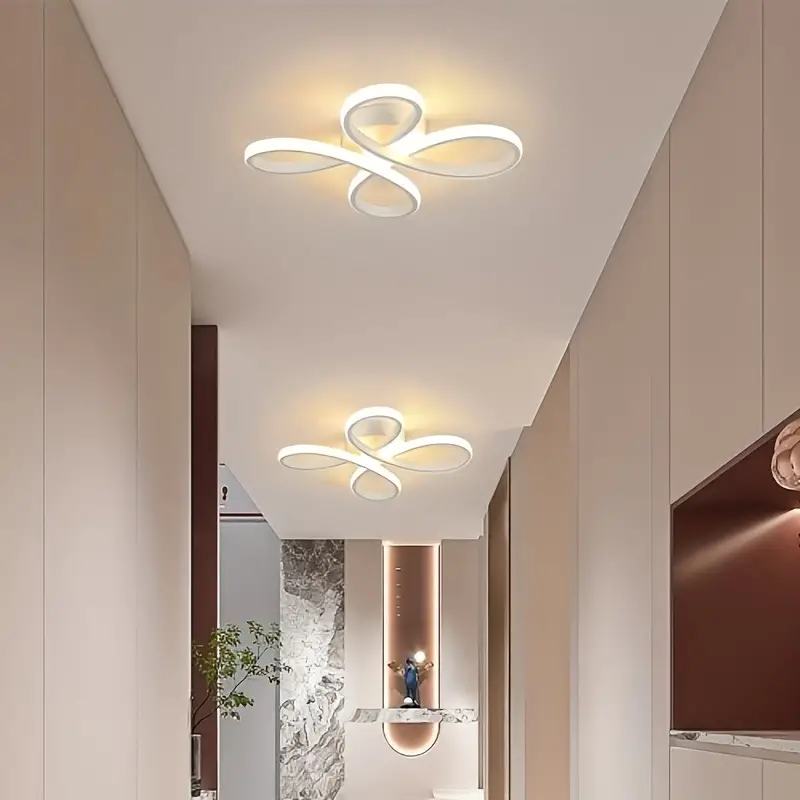 1pc led ceiling lamp 30w 3500lm ceiling light modern creative flower shape white acrylic led warm white 3000k ceiling light for balcony hallway bedroom living room dining room details 2