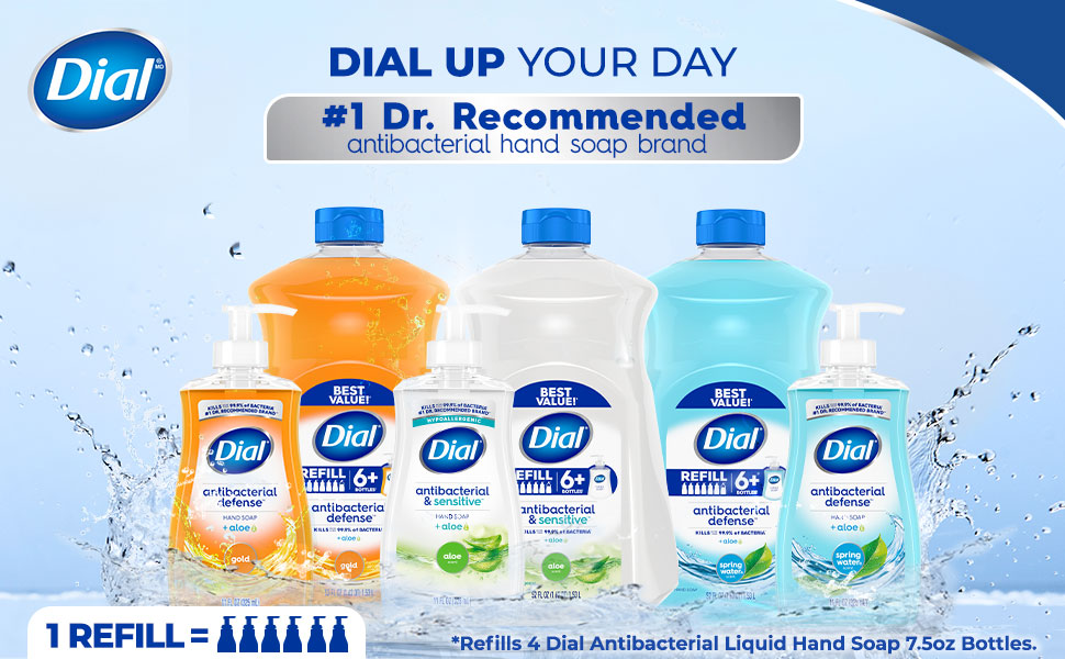 Dial antibacterial Liquid Hand soaps and Refills