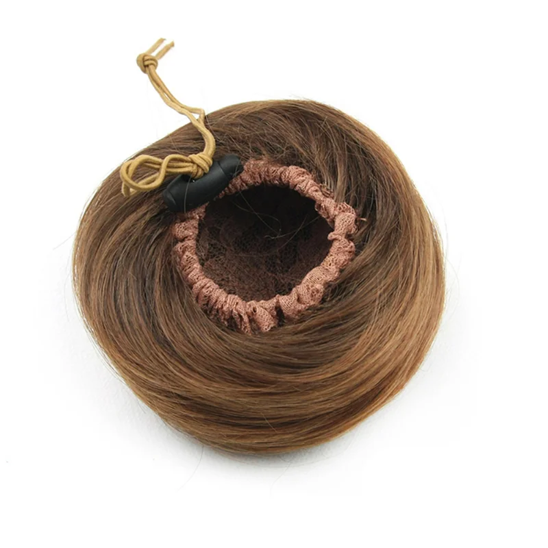 8 Colors Synthetic Hair Brown Blonde Hair Rubber Band Donut Hair Bun Hair Roller Headwear for Women