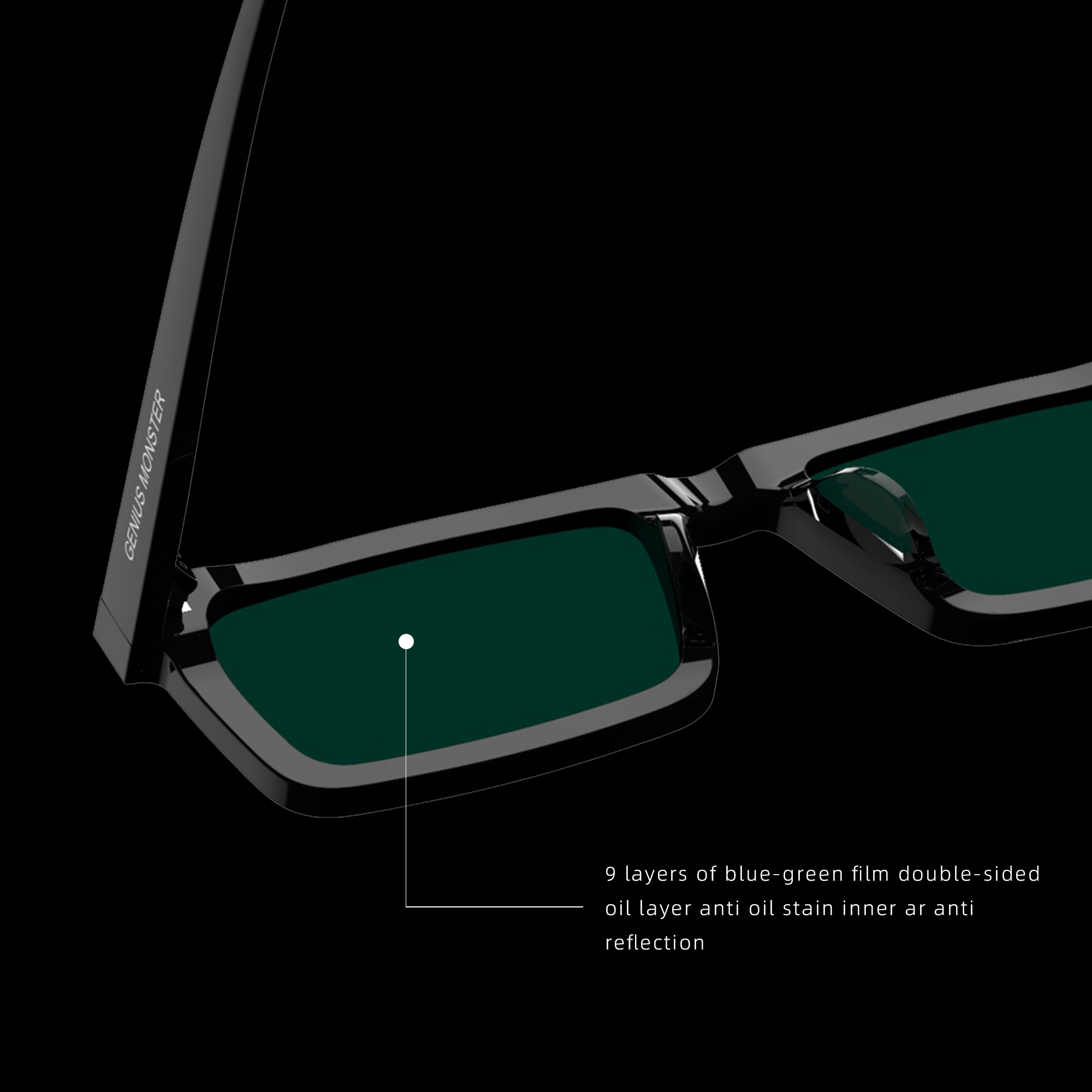 GENIUS MONSTER HD Nylon Lens Narrow Sunglasses Acetel Eyewear zd2108 ZHONGDAN