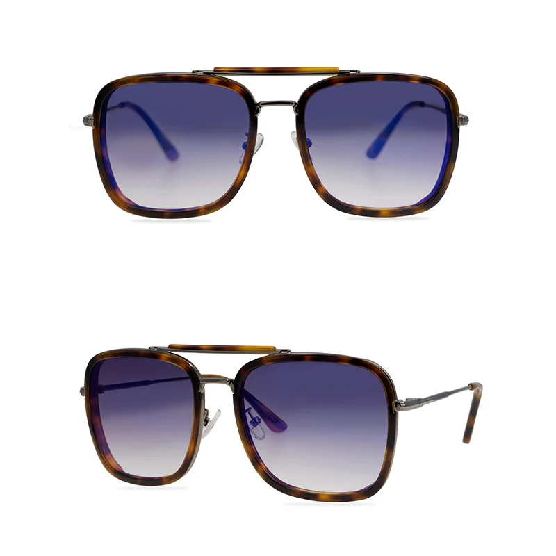Belight Optical  Women Men UV400 Protection Pilot Shape Vintage Retro Acetate Yellow Lens Sunglasses  with Case Oculos 0665