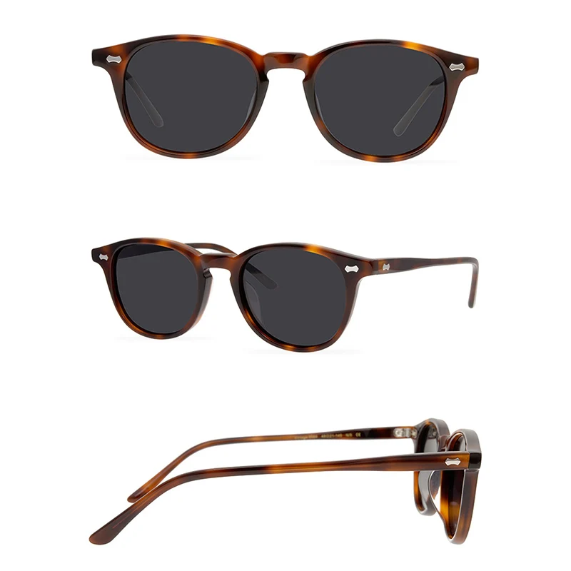 Belight Optical Handmade Quality Cool Vintage Retro Women Men UV400 Protection with Case Oculos Punk Sunglasses 9569