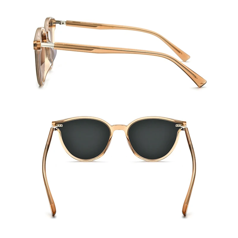 Belight Optical Korea Design Acetate with Rivet Oval Shape Women Men UV400 Protection with Case Oculos  Sunglasses SL