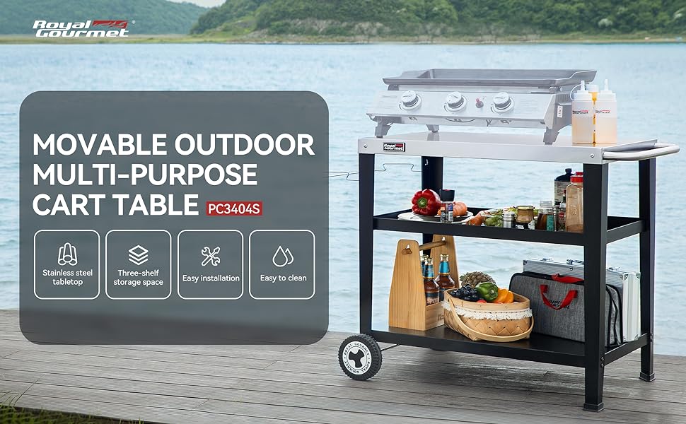 outdoor kitchen cart