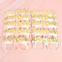 10pcs Paper Bachelorette Party Glasses Pink Team Bride White Bride to be Glasses Hens Bachelorette Party Glasses Decor Supplies