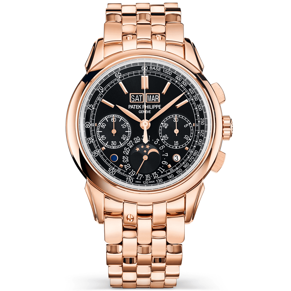 Patek Philippe Grand Complications 18ct Rose Gold 41mm Black Dial Chronograph Watch