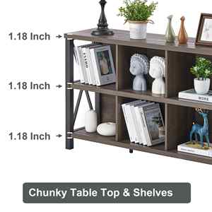 Rustic 8 Cube Storage Organizer horizontal bookcase bookshelf wood and metal dark black wood