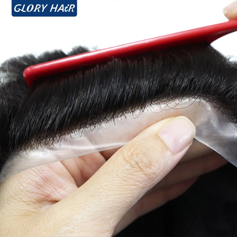 Bio - Full Head Wig 6 inches Short Wigs Human Hair Thin Skin Real Hair Wig for Women Natural Black Medium Density Tsingtaowigs