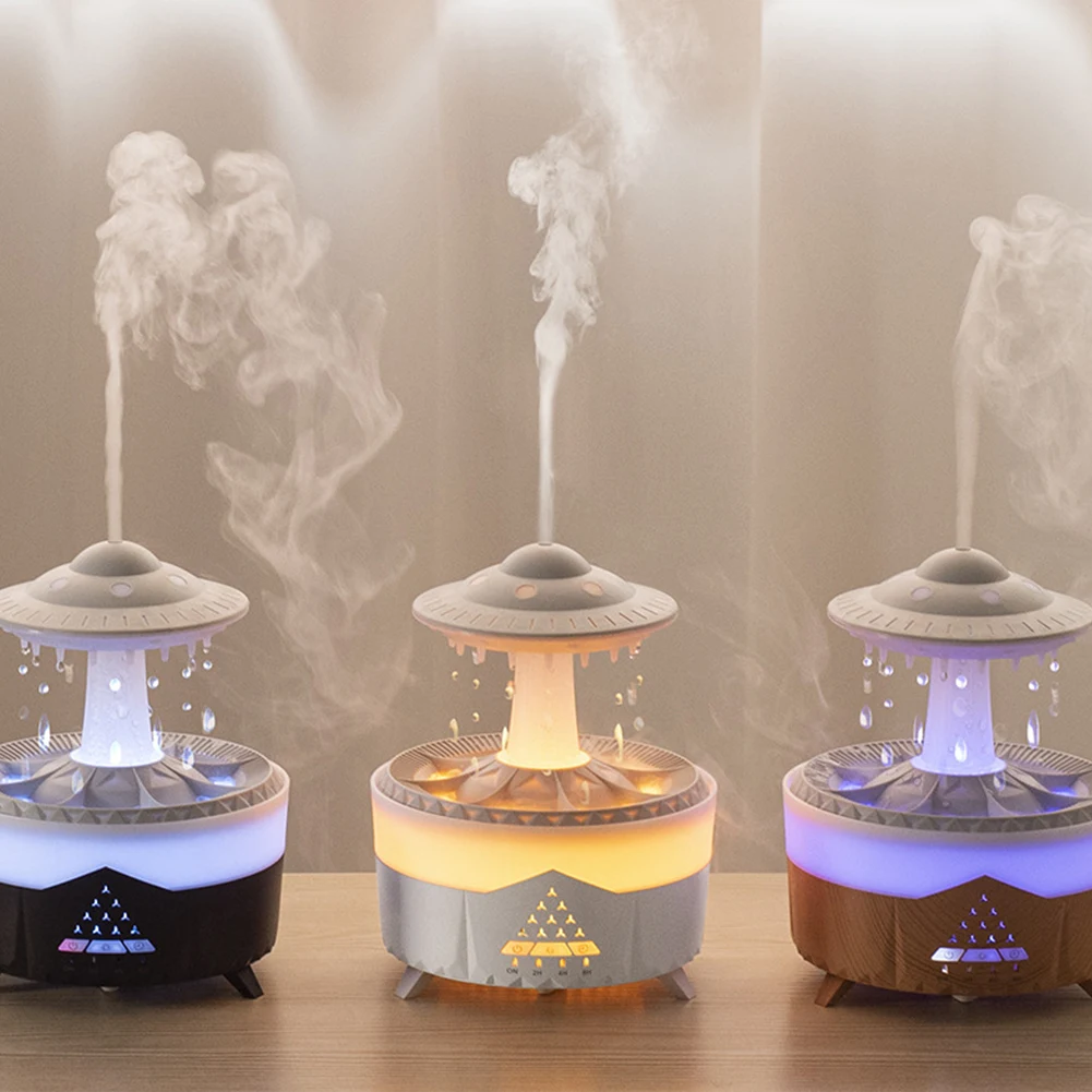 UFO Water Drop Humidifier 350ML Rain Cloud Air Humidifier Aromatherapy Essential Oils Aroma Diffuser USB Air Diffuser Mist Maker