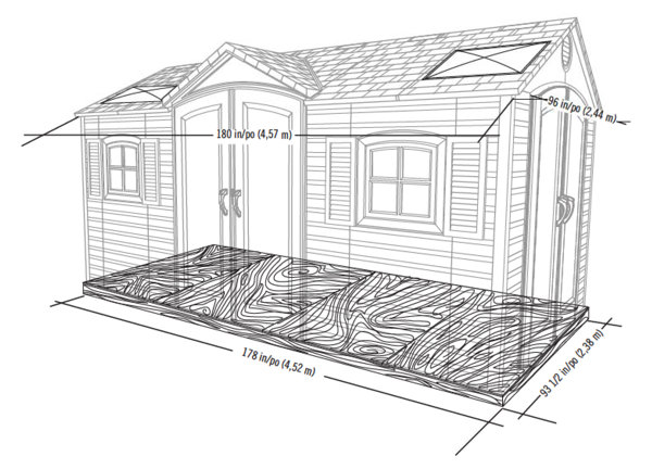 Dual Entry 15 ft. W x 8 ft. D Plastic Storage Shed