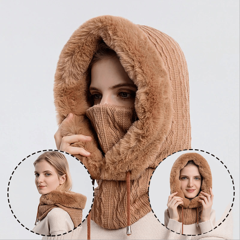 Winter Knit Set Unisex Warm Wind-proof Cap