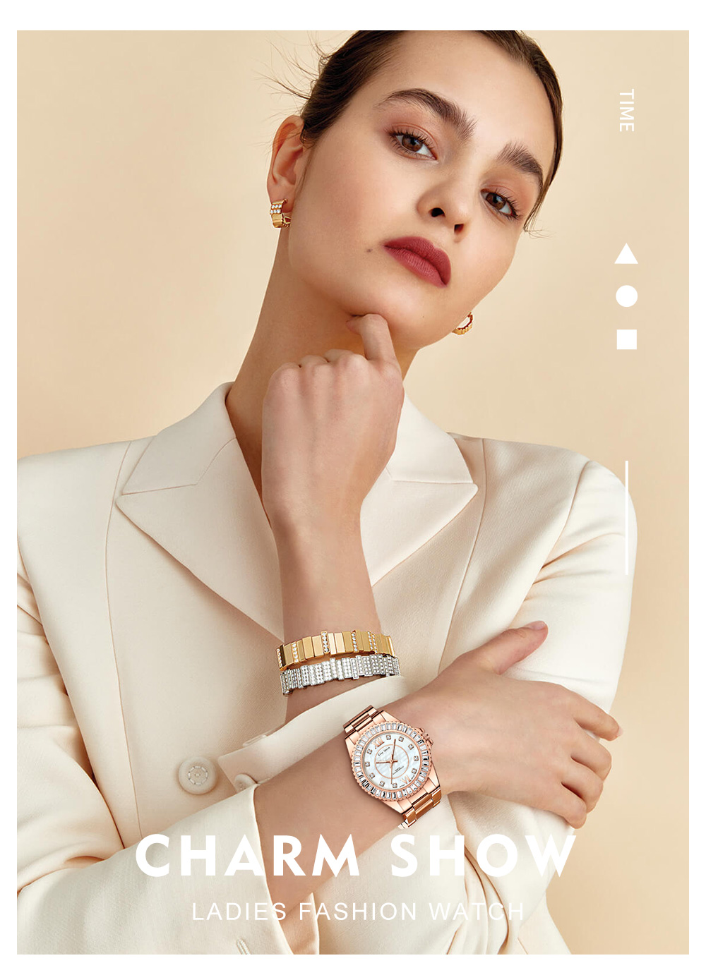 2022 Ever Move Women'S Luxury Fashion Watch Jewelry Diamond Japanese Movement Quartz Dress Watch