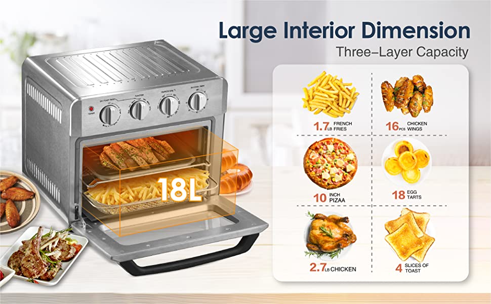 small toaster oven toaster ovens pizza oven countertop convection oven stainless steel air fryer